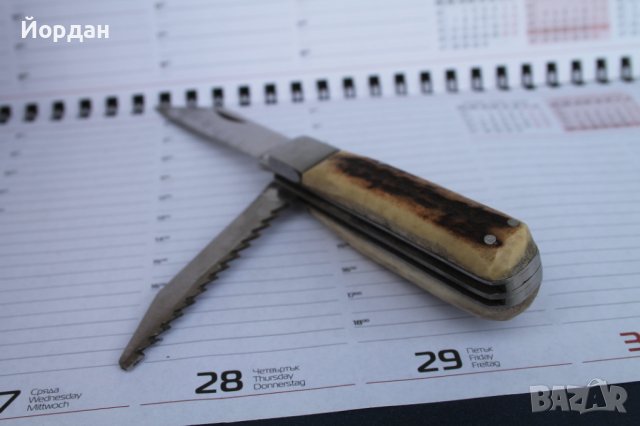 Миниатюрен ловен нож ГДР марка ''GML'' , снимка 8 - Антикварни и старинни предмети - 40629027