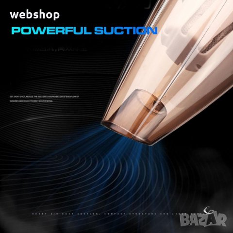 Мощна прахосмукачка за кола с HEPA филтър и Акумулаторна батерия, снимка 8 - Аксесоари и консумативи - 34276073