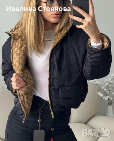 Двулицево яке Гучи, снимка 2 - Якета - 52676489