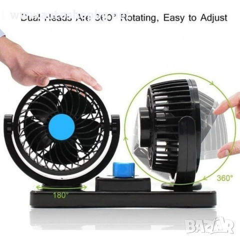 Вентилатор за автомобили 5.5 инча - двоен 12V, снимка 2 - Аксесоари и консумативи - 51635667