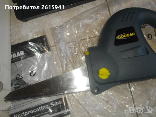 Нов Реципрочен/Саблен Трион-4 Ножа-Пълен Комплект-600W/4500min/COUGAR EHO64737/Рязане До 100мм/, снимка 17 - Други инструменти - 40568169