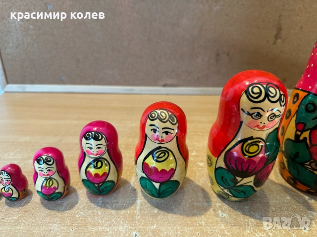 огромна руска матрьошка/9 части/, снимка 7 - Антикварни и старинни предмети - 52924597