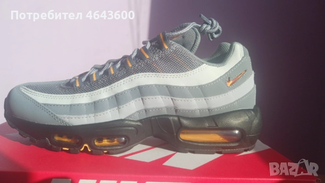 Мъжки маратонки Nike Air Max 95 Cool Grey Sundial, снимка 3 - Маратонки - 52336272