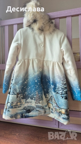 Детcко зимно пaлто c кaчулкa cъc зимнa кaртинкa зa момиче , снимка 5 - Детски якета и елеци - 52024225