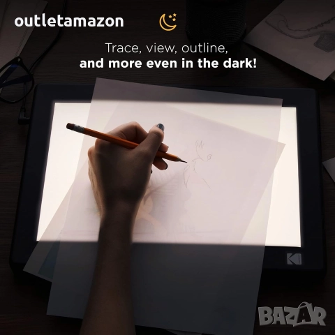 LED светлинна кутия KODAK 5”x4” за негативи, диапозитиви и филми , снимка 5 - Чанти, стативи, аксесоари - 52846090