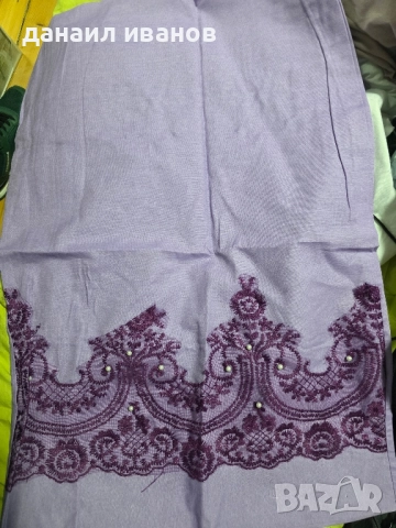 2 броя лилави калъфкис бродерия и перли