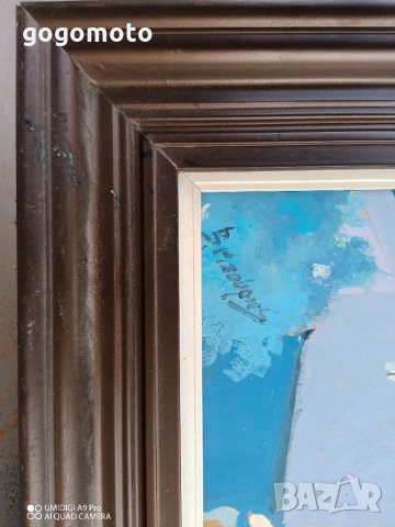 Стара картина, подписана от двама автори, морски пейзаж, снимка 17 - Антикварни и старинни предмети - 35923421