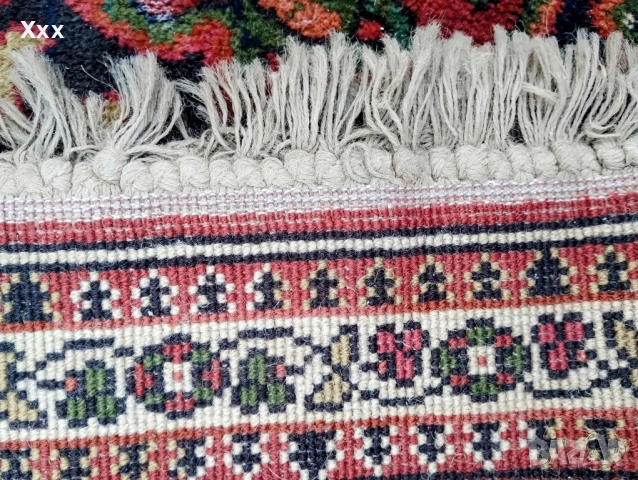 Ръчно тъкан вълнен персийски килим.Ирански.Антика за ценители., снимка 4 - Килими - 51609000