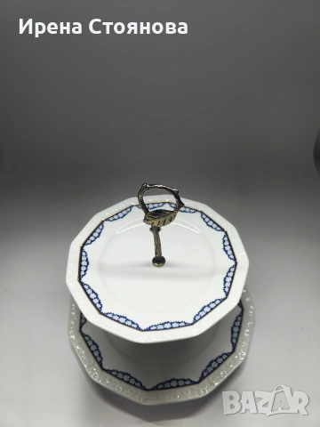 💠💠💠Classic Rose Maria Blu💠💠💠 Поднос на две нива, снимка 2 - Антикварни и старинни предмети - 53152004