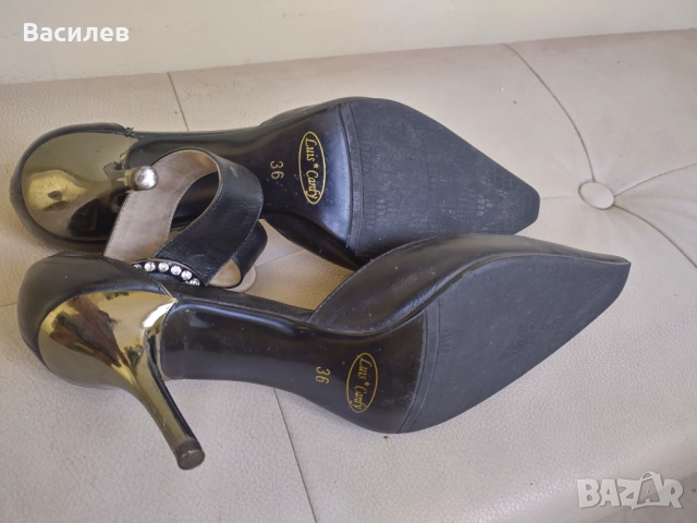 Обувки с ток Luis Cardy естествена кожа, снимка 4 - Дамски обувки на ток - 51707428