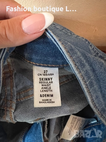 Сини дънки 26 размер и състав 82% памук и еластант 👖👖👖, снимка 6 - Дънки - 52376295