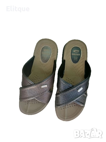 Маркови мъжчки кожени чехли, снимка 5 - Мъжки чехли - 52863939