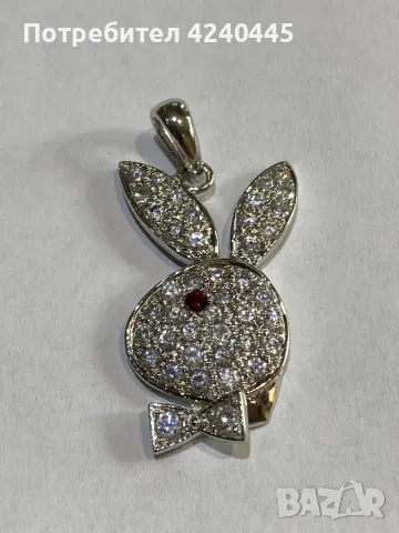 Сребърна висулка с циркони