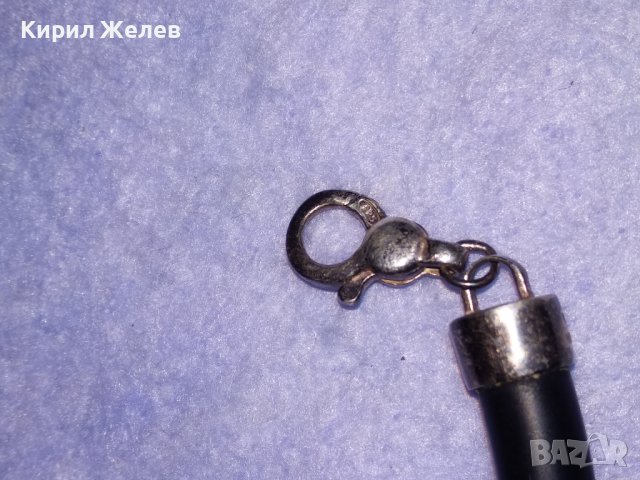 СТАРА ШИКОЗНА СИЛИКОНОВА СРЕБЪРНА АРТ ГРИВНА СРЕБРО 925 ПРОБА 25964, снимка 8 - Гривни - 41638272