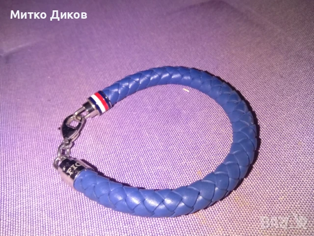 Tommy Hilfiger гривна естествена кожа нова синя оригинална, снимка 10 - Гривни - 51093889