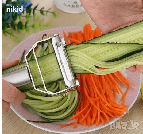 2 в 1 Нож белачка за зеленчуци паста спагети на ленти 