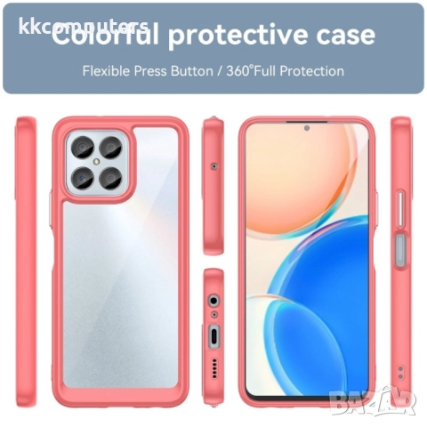 Honor 70 Lite Силиконов Калъф Anti-drop TPU + Acrylic и Протектор, снимка 7 - Калъфи, кейсове - 52506842