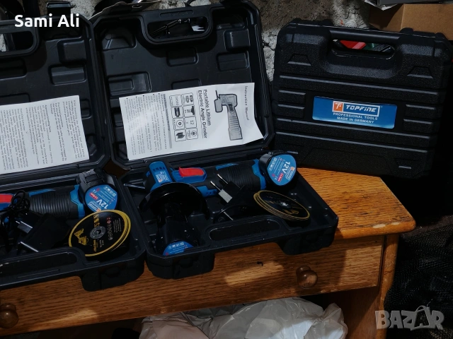 Продавам нов акумулаторен мини ъглошлайф Topfine. Изключително лек и у, снимка 4 - Други инструменти - 53055857