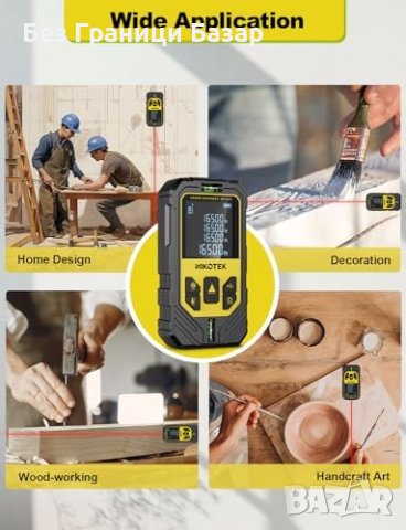 Нов NIKOTEK Мерителен Уред с Лазер - 50М Обхват, Многофункционален, снимка 7 - Измервателни инструменти - 44260332