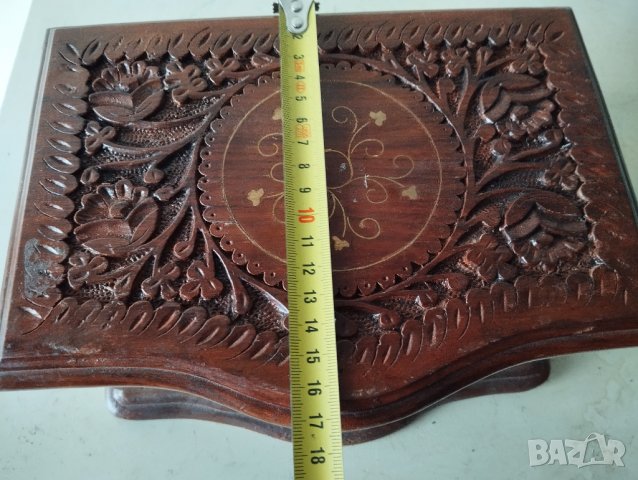 стара дървена кутия за бижута, снимка 4 - Други - 42166473