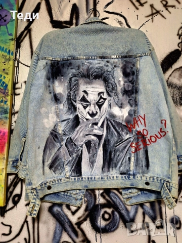 Дамско яке уникат размер Л .Ръпна  рисунка единствен брой., снимка 3 - Якета - 52802670