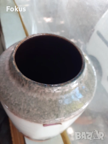 Страхотна голяма ваза немска керамика лава, снимка 3 - Антикварни и старинни предмети - 53370207