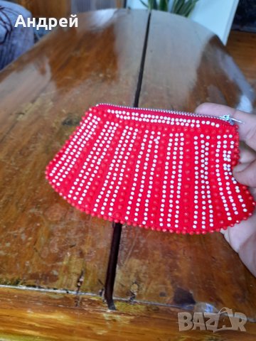 Старо мънистено портмоне #4, снимка 3 - Антикварни и старинни предмети - 42037197