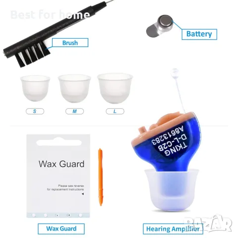 Невидим слухов апарат - TKING C28- ляво ухо