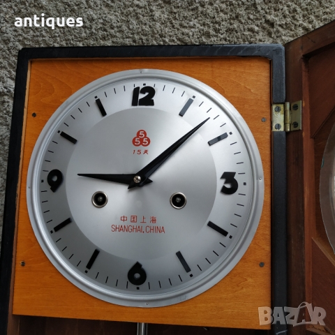 Продавам стар стенен часовник - 555 - Антика - 1960"г., снимка 5 - Антикварни и старинни предмети - 21184090