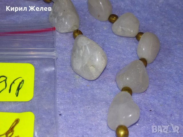 СТАРО СКЪПОЦЕННО КОЛИЕ НАТУРАЛЕН МЛЕЧЕН КВАРЦ и БРОНЗ 34678, снимка 7 - Антикварни и старинни предмети - 39193199