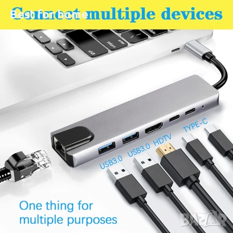 Премиум USB-C към HDMI 4K Адаптер – За MacBook, iPad, Лаптопи и Смартфони, снимка 6 - Друга електроника - 53089058
