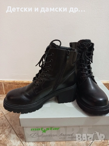 Дамски боти с дебел ток 37 номер , снимка 5 - Дамски боти - 53194069