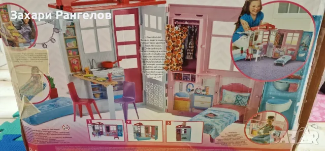 🏠 ОРИГИНАЛНА КЪЩА BARBIE MALIBU HOUSE MATTEL FXG57 – 2 ЕТАЖА И 6 СТАИ, снимка 6 - Кукли - 56120928