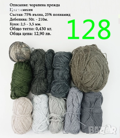 Евтини прежди в малки количества - нови и остатъци , снимка 14 - Други - 52029847