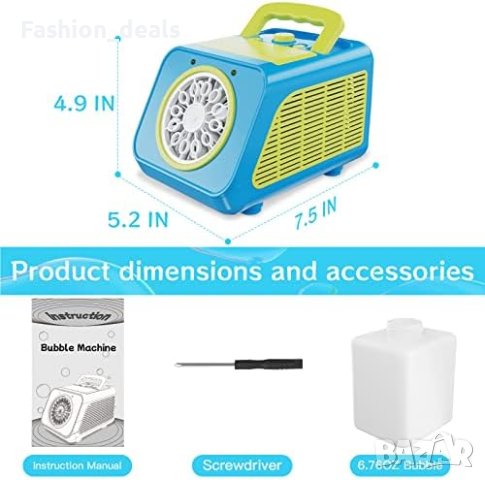 Нова Преносима автоматична машина за мехурчета за деца/Парти Сцена Рожден ден, снимка 4 - Друга електроника - 41661654