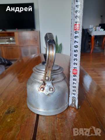 Стар алуминиев чайник #11, снимка 4 - Антикварни и старинни предмети - 38648614