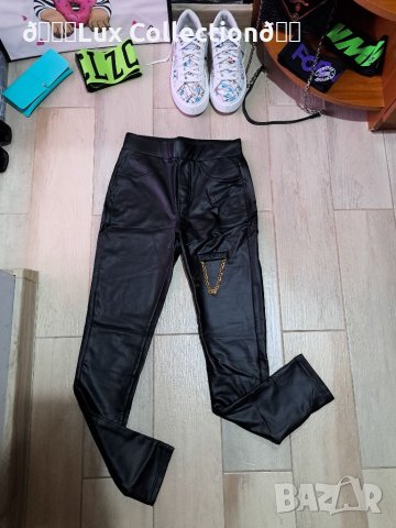 Дамски кожен клин с синджир и висока талия, снимка 6 - Клинове - 40377662