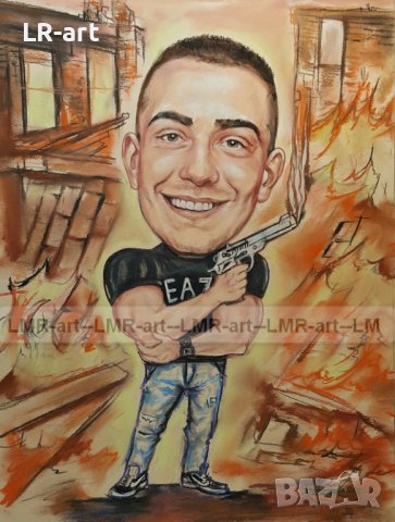 Рисувам ръчно КАРИКАТУРИ, ШАРЖ от снимка по ваш избор, професионално, снимка 3 - Картини - 44366197