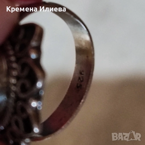 Сребърен пръстен , снимка 3 - Пръстени - 52163643