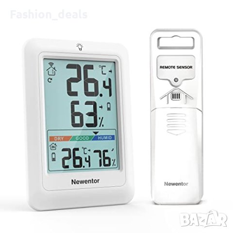 Нов Безжичен вътрешен външен цифров термометър хигрометър влажност, снимка 1 - Други стоки за дома - 41169968