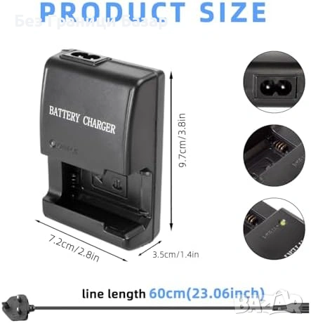 Ново NP-FW50 зарядно за Sony A6400 A6000 A5100 A7 A7II ZV-E10 батерии, снимка 3 - Батерии, зарядни - 53696238