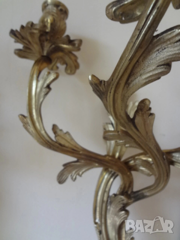 Комлект големи изящни свещници от Виена, снимка 7 - Антикварни и старинни предмети - 53527216