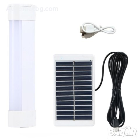 Соларна лампа Automat, Led, 17см, Бял, снимка 2 - Къмпинг осветление - 41807216