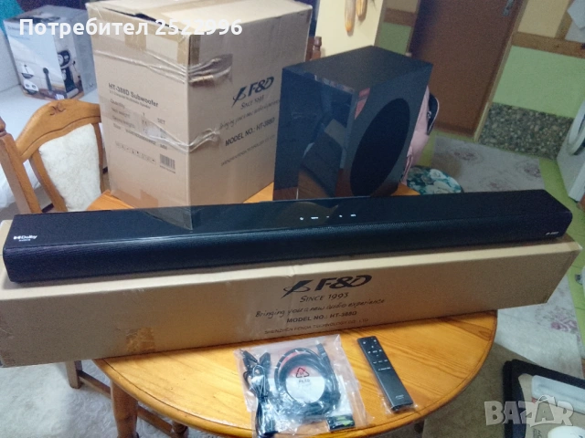 Саундбар Fenda HT 3888D, 240w, безжичен субуфер , снимка 6 - Bluetooth слушалки - 53606489