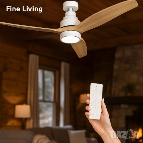 Таванен вентилатор с LED светлина -50% отстъпка -  Brizy Bright Ceiling Fan
