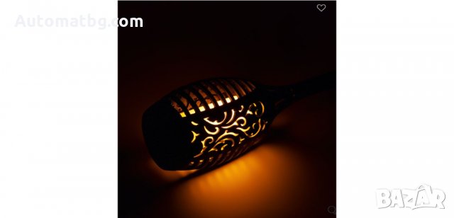 Соларна лампа Automat, факла с изкуствем пламък, 49см , снимка 2 - Соларни лампи - 36019330