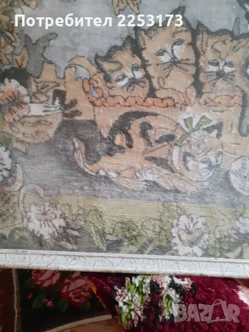 Голяма картина-ковьор за стена.Соц.картини СССР в рамки., снимка 4 - Декорация за дома - 49895559