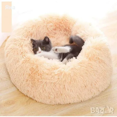Меко пухкаво легло - гнездо за котка или куче 40, 50 и 60см диаметър, снимка 4 - За кучета - 49172067
