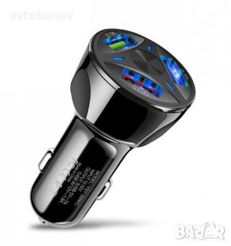 Универсално автомобилно USB зарядно с 3 порта, снимка 3 - Аксесоари и консумативи - 34712403