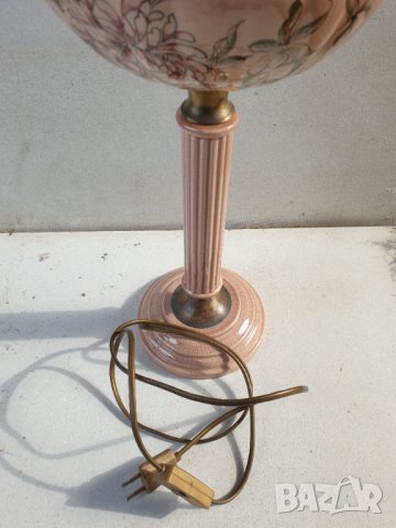 Стара настолна голяма порцеланова лампа, снимка 2 - Антикварни и старинни предмети - 40819767